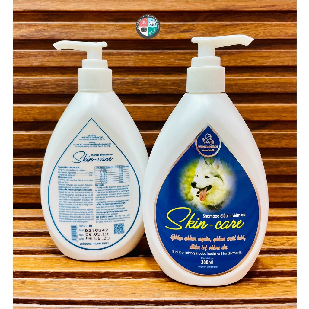 Sữa Tắm Chó Mèo Phòng Trị Viêm Da 300ML - Skin Care Shampoo