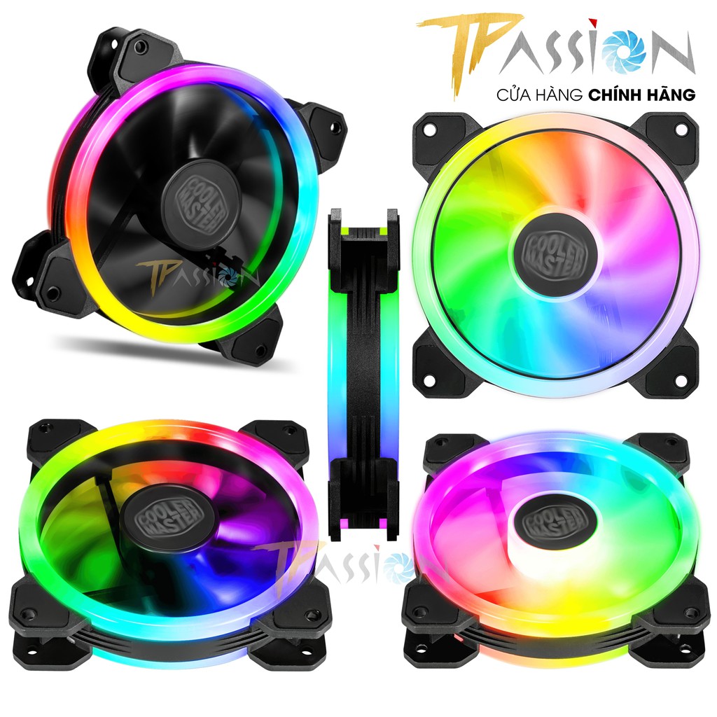 Quạt tản nhiệt Cooler Master MasterFan MF120 S2 | S3 ARGB Halo Led - Chính hãng, fancase