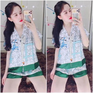 BỘ PIJAMA SATIN ĐÙI SP0032