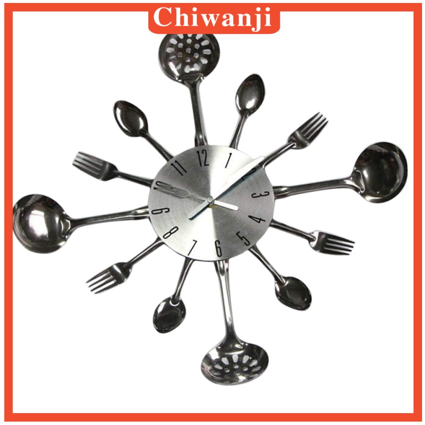 [CHIWANJI] Stainless Steel Wall Clock Decorative Wall Mounted Hanging Watch Home Decor