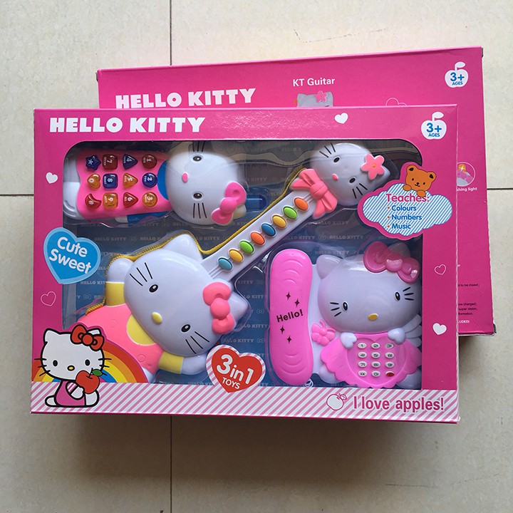 Bộ Đồ Chơi Điện Thoại & Đàn Hello Kitty