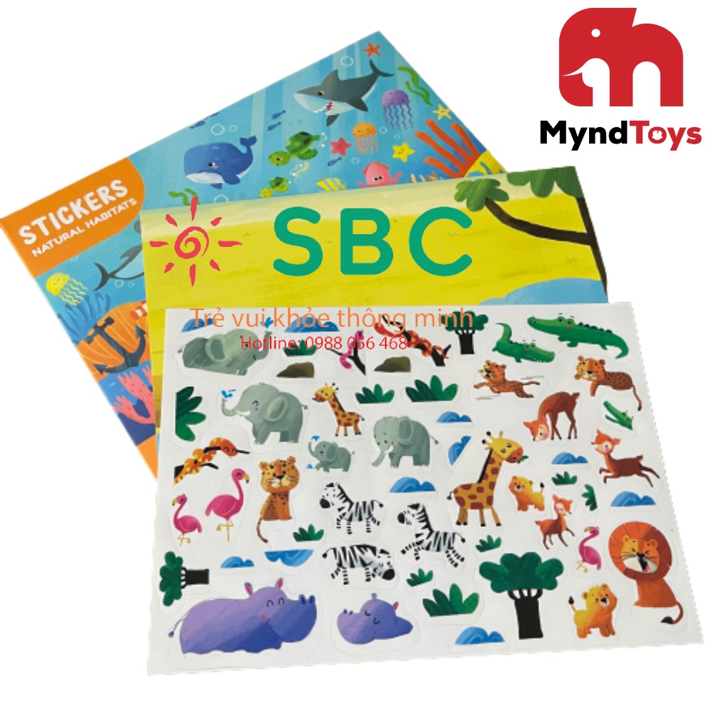 Bóc dán thành tranh môi trường sống sinh động - Sticker Myndtoys Việt Nam - Đồ chơi an toàn