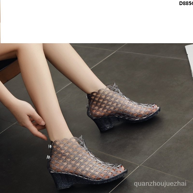 Giày Crocs nhựa đế xuồng dày miệng cá thiết kế sành điệu|