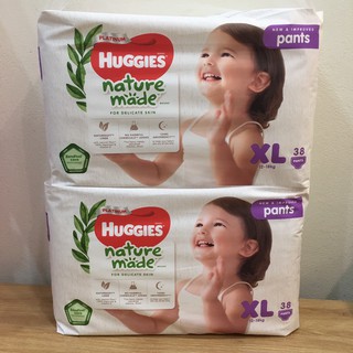 Combo 02 tã quần Huggies siêu cao cấp Platinum nature made XL38(cho trẻ 12-18kg)