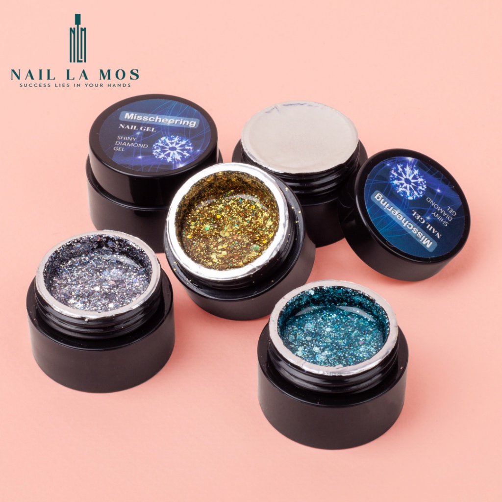 Gel nhũ ánh kim cương Misscheering chính hãng cực đẹp - Gel nhũ platinum nail vẽ móng sang chảnh lấp lánh (lẻ 1 hũ)