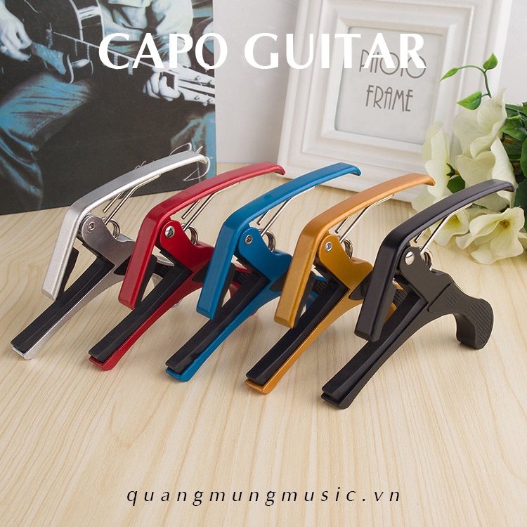 Capo Guitar Ukulele Kim Loại Chất Lượng Cao - Kẹp Chặt Chống Rè, Kẹp lên tông - hạ tông - Kẹp đàn Guitar