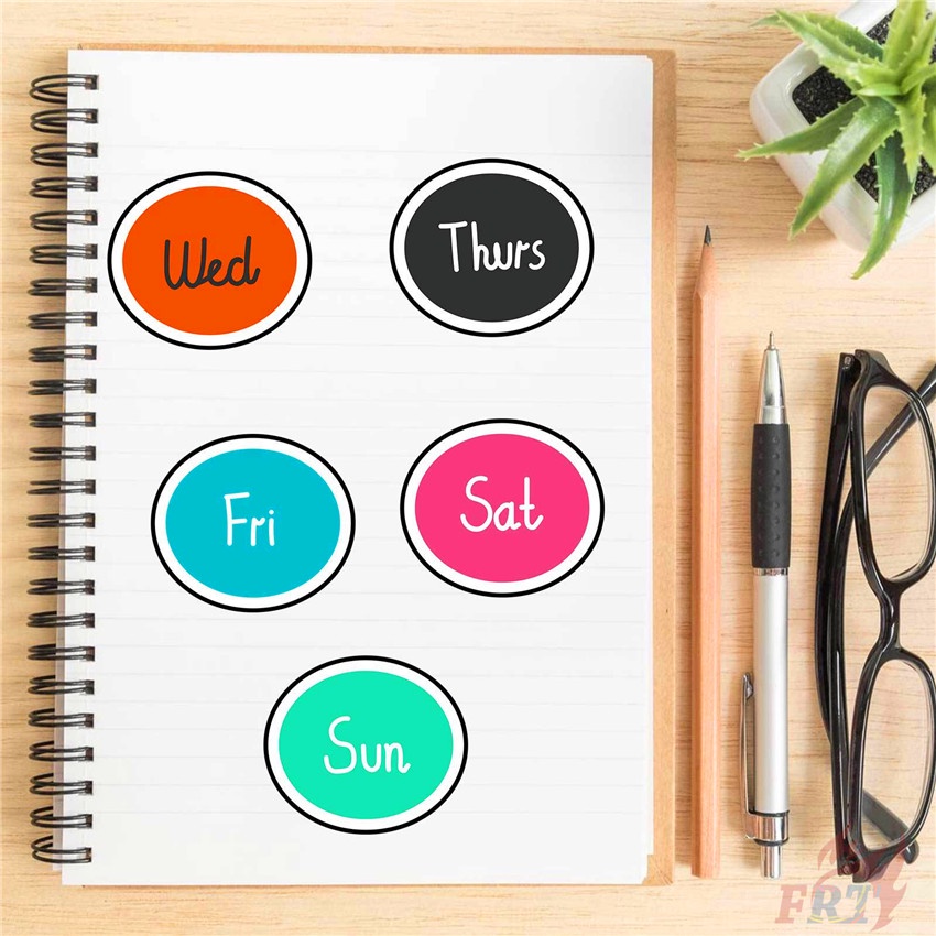 ❉ Nhãn Dán Ghi Kế Hoạch 02 Màu Sắc ❉ Bộ 40 Sticker Chống Thấm Nước Họa Tiết Doodle Hợp Thời Trang