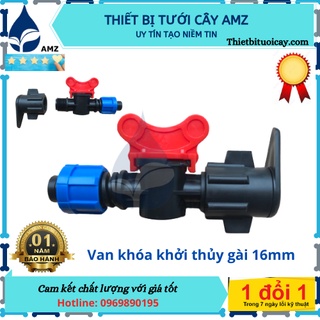 Van khóa khởi thủy gài ống 16mm - 10 bộ dành cho hệ thống tưới nhỏ giọt tự động