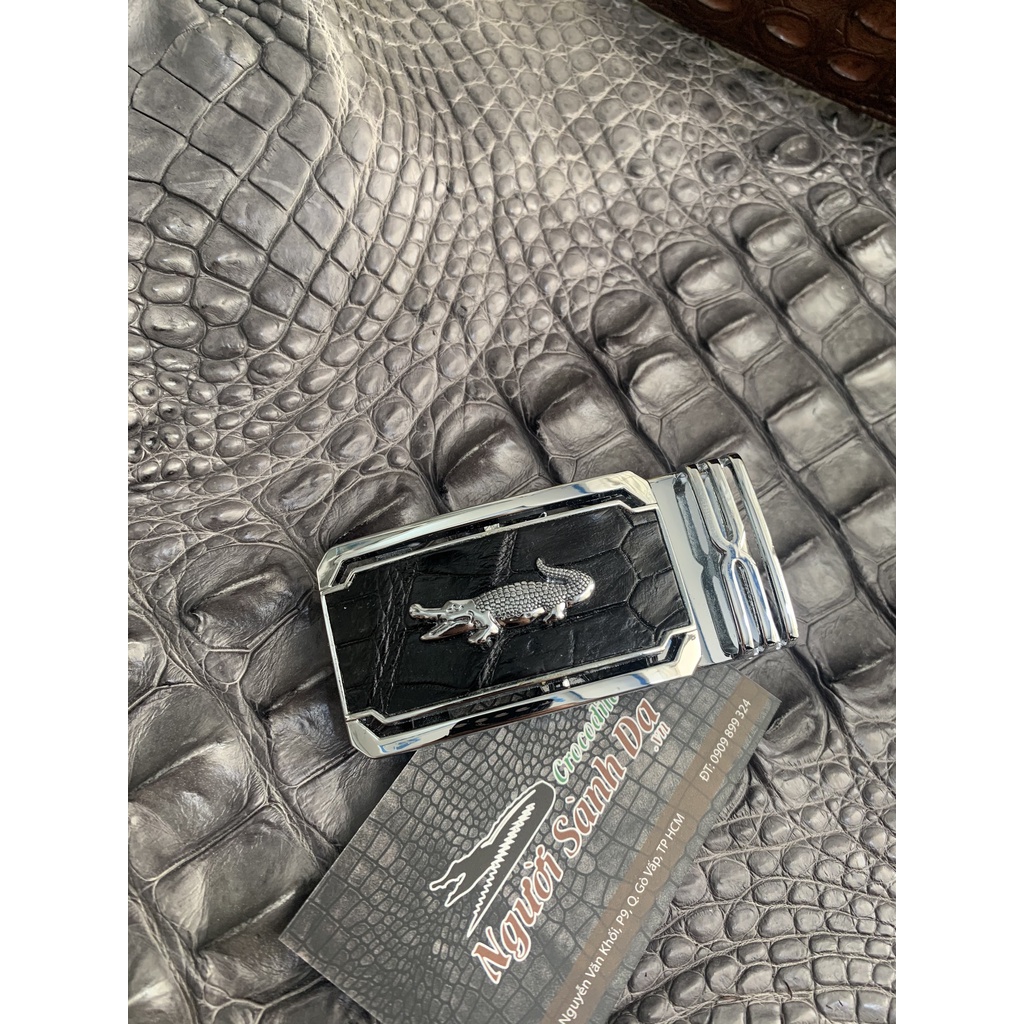 Mặt khóa thắt lưng nam da cá sấu 100% - Đầu khóa thắt lưng cao cấp 2 màu NGƯƠI SÀNH DA