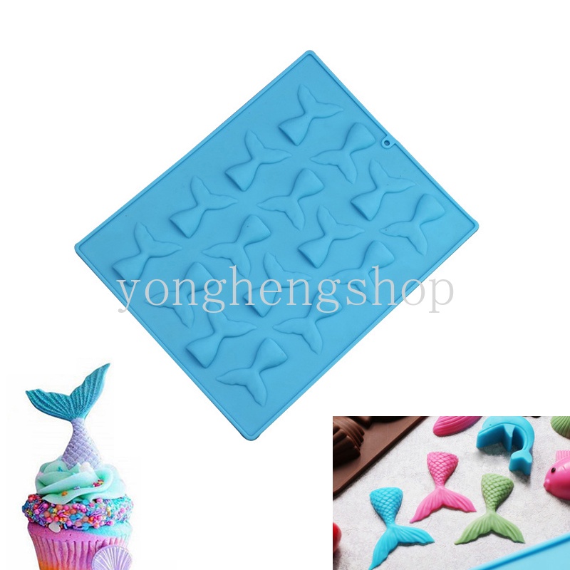 Khuôn silicone làm bánh hình đuôi nàng tiên cá xinh xắn