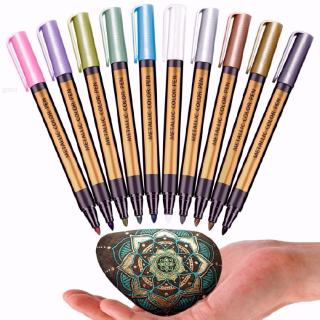 1pc New Metallic Paint Marker Pens Metallic Sheen Glitter Calligraphy Arts DIY