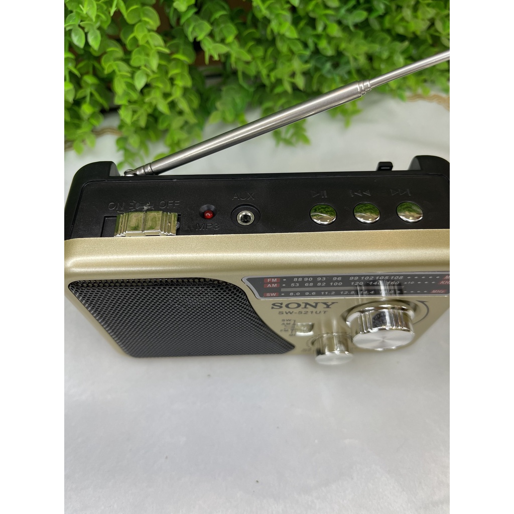 Đài Radio SONY SW-521UT Phiên Bản Mới. Hỗ Trợ Cắm Thẻ Nhớ, Hỗ Trợ Đèn Pin Trợ Sáng, Độ Bền Cực Cao. Bảo Hành 12 Tháng