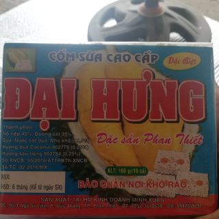 Cốm sữa phan thiết hạn sử dụng 6 tháng thành phần nếp, đường cát, sữa, nước cốt dừa, sầu riêng..... Vvv................