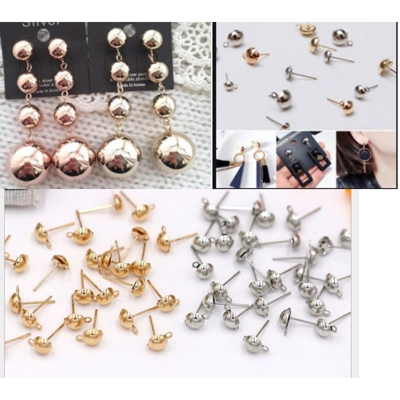 10-20 chốt móc đuôi làm hoa tai handmade