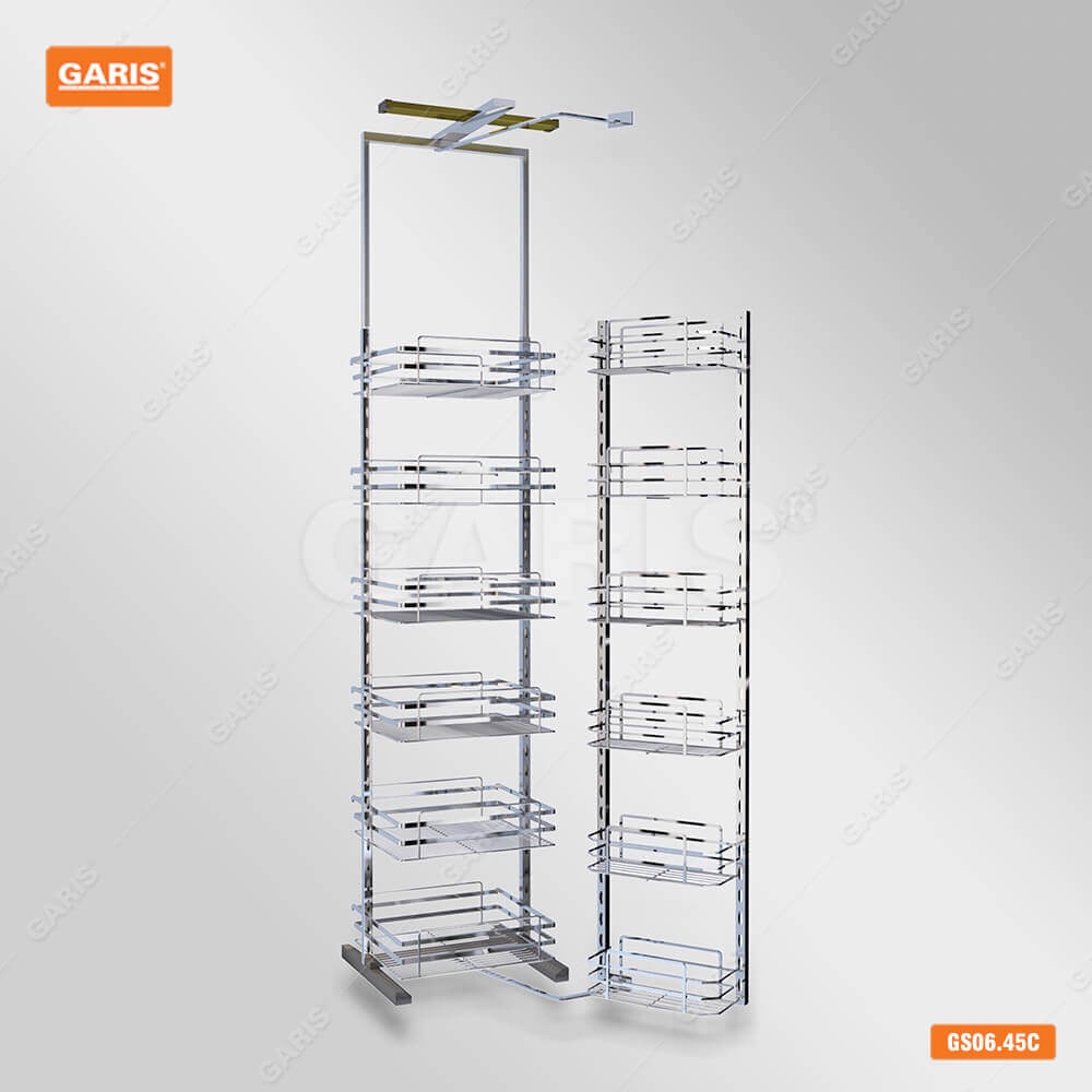 [FREESHIP HCM] Tủ Đồ Khô 6 Tầng Garis GS06.45C - Nan Vuông - Inox 304