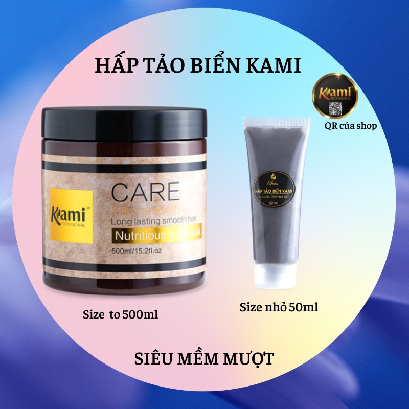 Hấp ủ tảo biển Kami siêu mượt, tuýp nhỏ 50ml mang đi du lịch tiện lợi