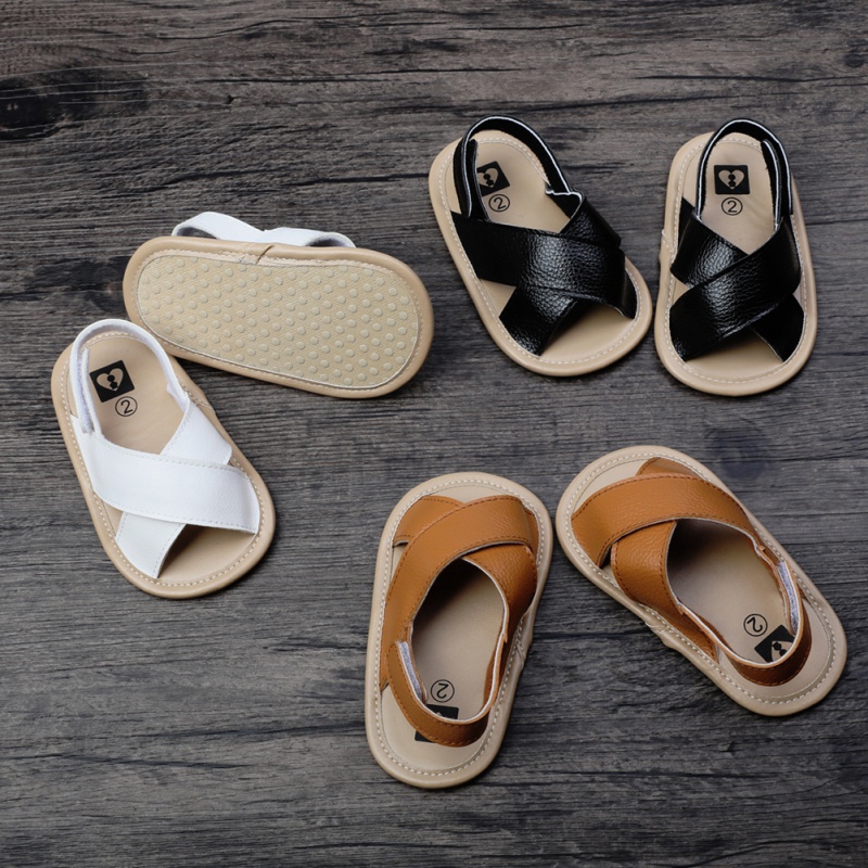 Giày Sandal Tua Rua Đế Mềm Chống Trượt Cho Bé Trai 0-18 Tháng Tuổi