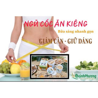 Ngũ Cốc Dinh Dưỡng Nguyên Hạt Quỳnh Phương Giúp Tăng Cân, Giảm Cân, Ăn Kiêng, Người Tiểu Đường Hộp 500g