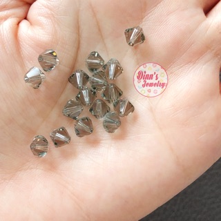 Hạt Pha Lê Swarovski 5328 - Size 6mm  - Màu 215 Black Diamond