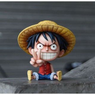 ẢNH THẬT] Mô hình Luffy mũ rơm Chibi One Piece Cao 9cm - Tượng Figure Monkey D.Luffy