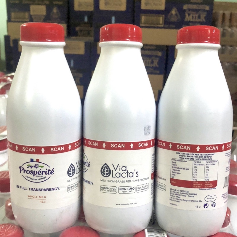 Sữa Tươi Nguyên Kem 3.6% PROSPERITE 1L - Nhập Khẩu Pháp