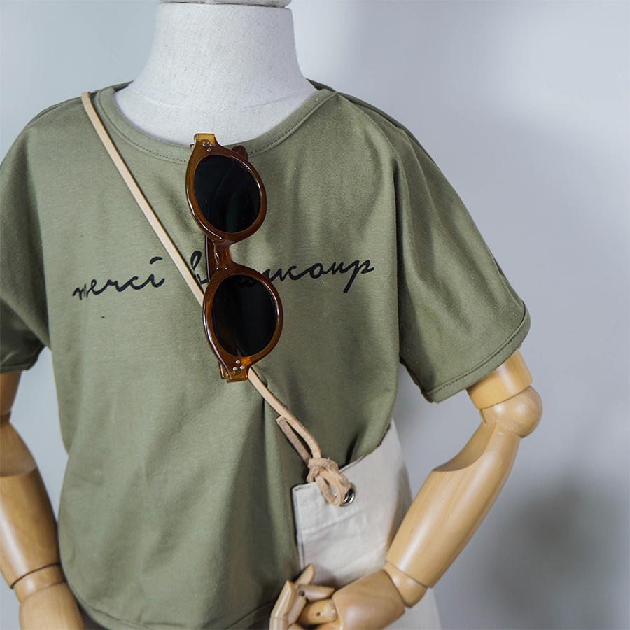 Áo phông cho bé Ongvove - Chất liệu cotton mềm mịn, thiết kế dáng basic style hàn quốc, kiểu dáng năng động 21D402SK101