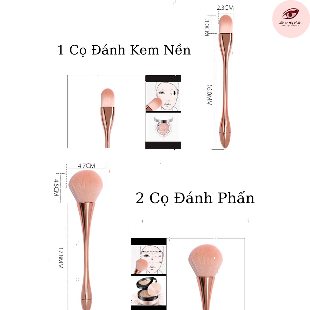 Bộ Cọ Trang Điểm Set 10 Cây Rose Gold Sang Chảnh