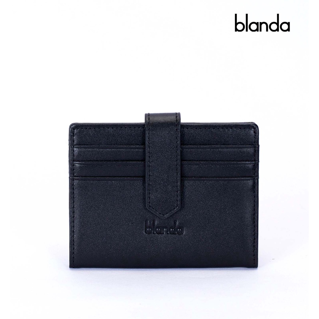 Ví đựng card da bò thật, chất liệu da trơn Nappa, thương hiệu Blanda 8VNBM06