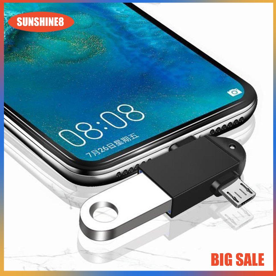 Đầu chuyển đổi USB 3.0 sang Micro USB và Type-C 2 trong 1