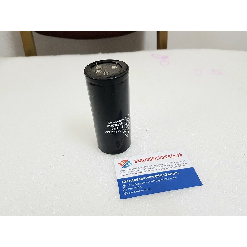 Tụ hóa 4 chân 2200UF 450V kích thước 105x45mm hàng tháo máy