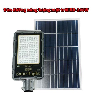 Đèn đường năng lượng mặt trời 200W cao cấp Roiled RD-200 siêu sáng ánh sáng trắng sáng liên tục trên 12h bảo hành 2 năm