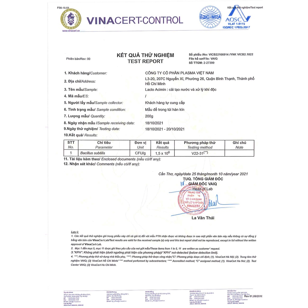 Men vi sinh - hỗ trợ tiêu hóa, kiểm soát bệnh gan, đường ruột dùng trong thủy sản Lacto-Acimin gói 1Kg