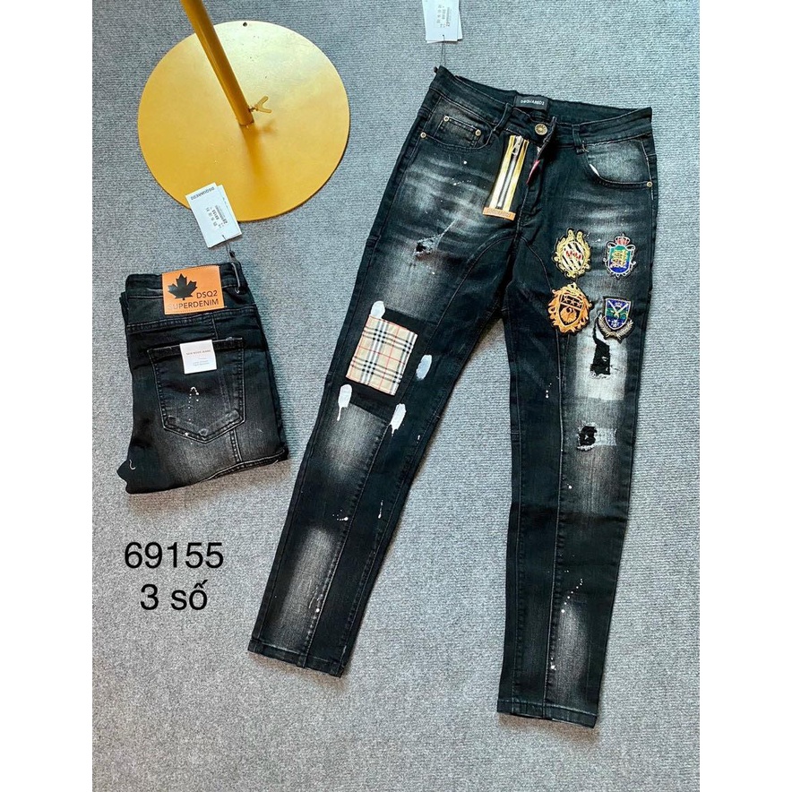 [FREE SHIP] Quần Bò Nam Dsq,  Jean Dài DSQ Thêu Logo Nhiều Mẫu Siêu Đẹp