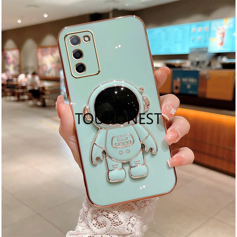 Ốp Điện Thoại Silicon Hình Phi Hành Gia 3D Có Giá Đỡ Cho Samsung Galaxy A13 A23 A33 A53 A03 A03S M21 M30S A32