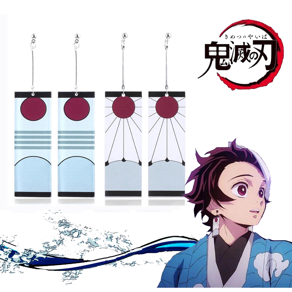 Khuyên tai nhựa thiết kế mô phỏng anime Kimetsu No Yaiba
