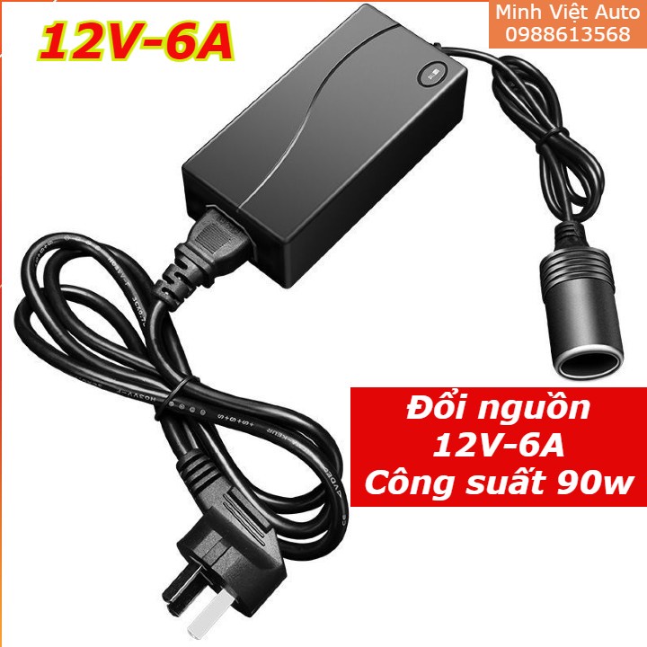 Đổi Nguồn 220V Sang 12V- Bộ Chuyển Đổi nguồn 12V - 5A-10A . Công Suất 60W-120W Đầu Cắm Ô Tô Loại Tốt