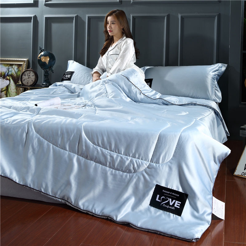 Bộ ga giường bằng lụa màu trơn cao cấp mềm mịn
