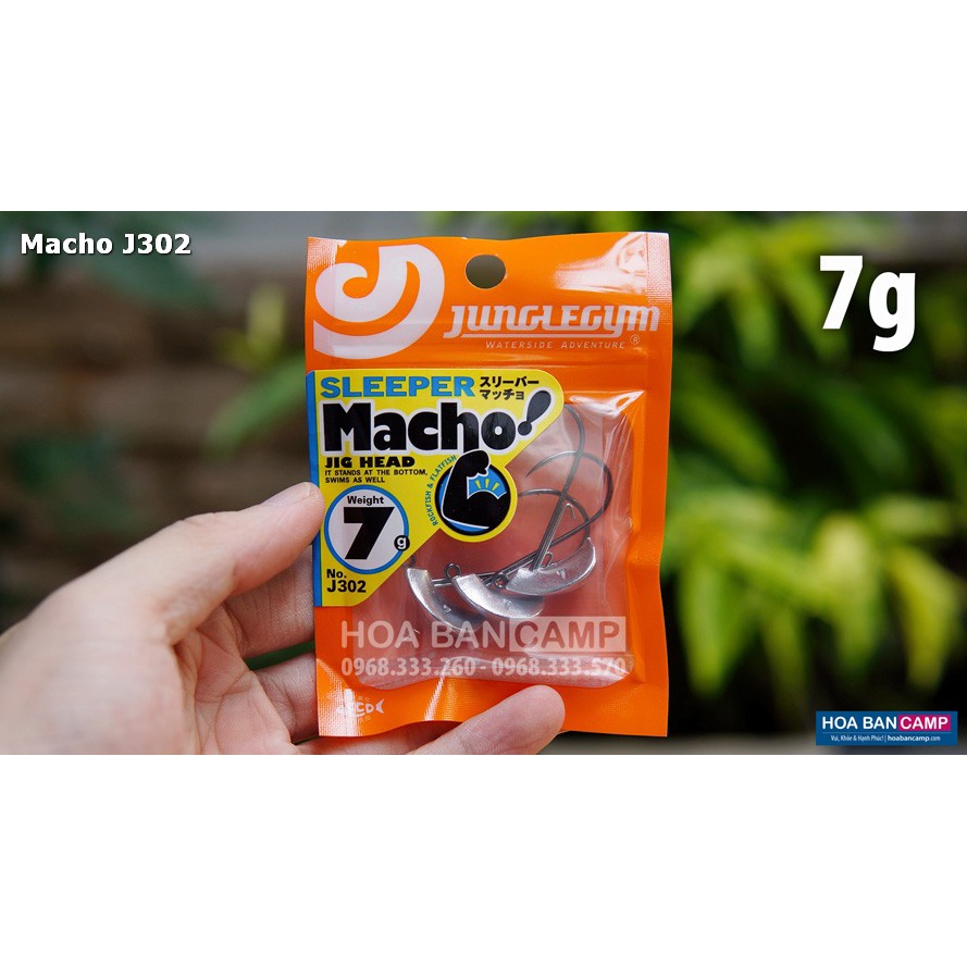 Lưỡi Câu Jig Head SLEEPER Macho J302 | 7g - 3 chiếc/ vỉ