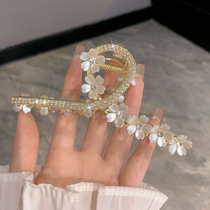 Trâm Cài Tóc Đính Ngọc Trai Và Kim Cương Giả Lấp Lánh Phong Cách Hàn Quốc vintage Thanh Lịch Cho Nữ