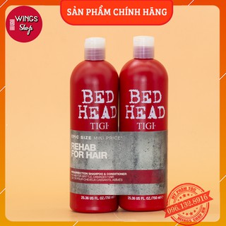 Cặp Dầu Gội Xả TIGI Đỏ 750ML | Phục Hồi Tóc Khô Xơ, Hư Tổn | Hàng Chính Hãng