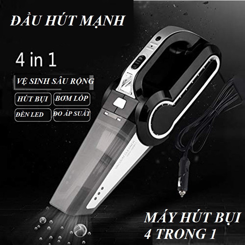 MÁY HÚT BỤI Ô TÔ 4 TRONG 1 ĐA NĂNG, MÁY BƠM LỐP Ô TÔ, ĐO ÁP SUẤT LỐP Ô TÔ