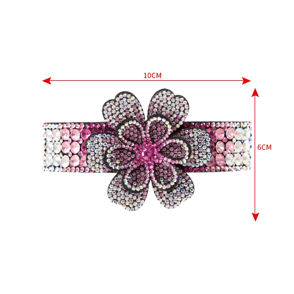 Haimeikang Kẹp tóc Rhinestone mới Nửa rỗng Hoa mùa xuân Kẹp màu phụ kiện thời trang tóc phụ nữ