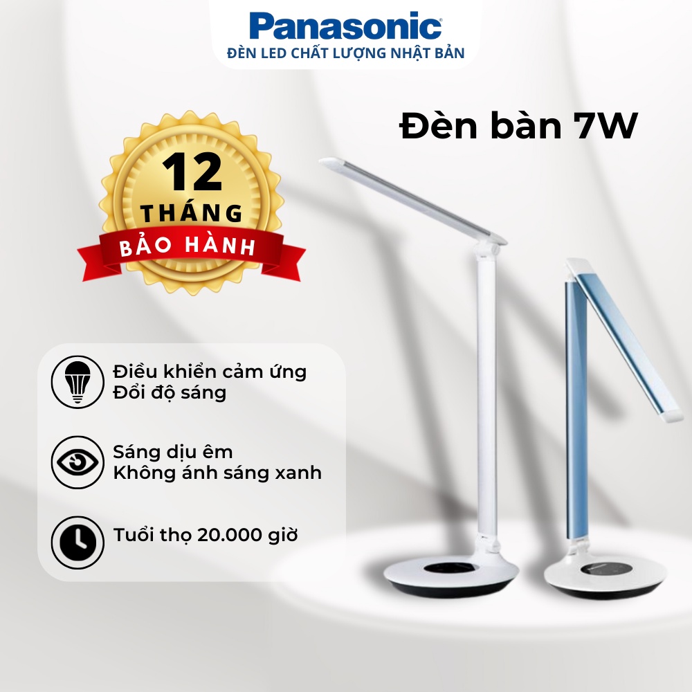 Đèn Bàn Panasonic Desk Stand 7W – Chip led RGO không ánh sáng xanh, tối ưu cường độ sáng cho mắt, chất liệu nhôm bền bỉ