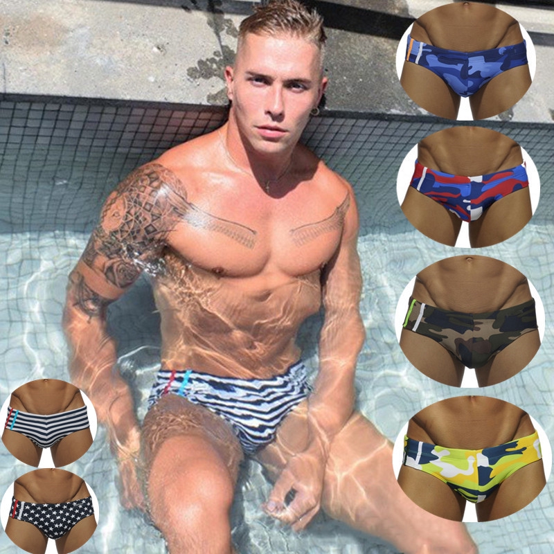 Quần Bơi Tam Giác Lưng Thấp Họa Tiết Rằn Ri Thời Trang Cho Nam | BigBuy360 - bigbuy360.vn