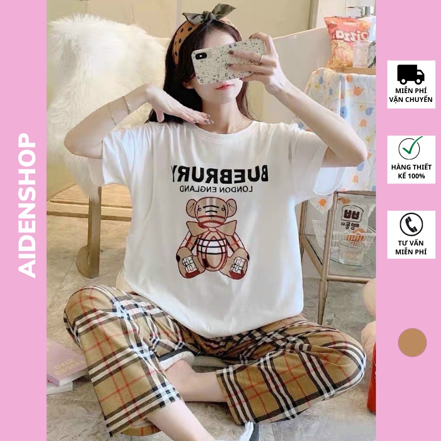 Bộ đồ bầu dễ thương sau sinh Aidenshop đồ bộ sau sinh mặc nhà