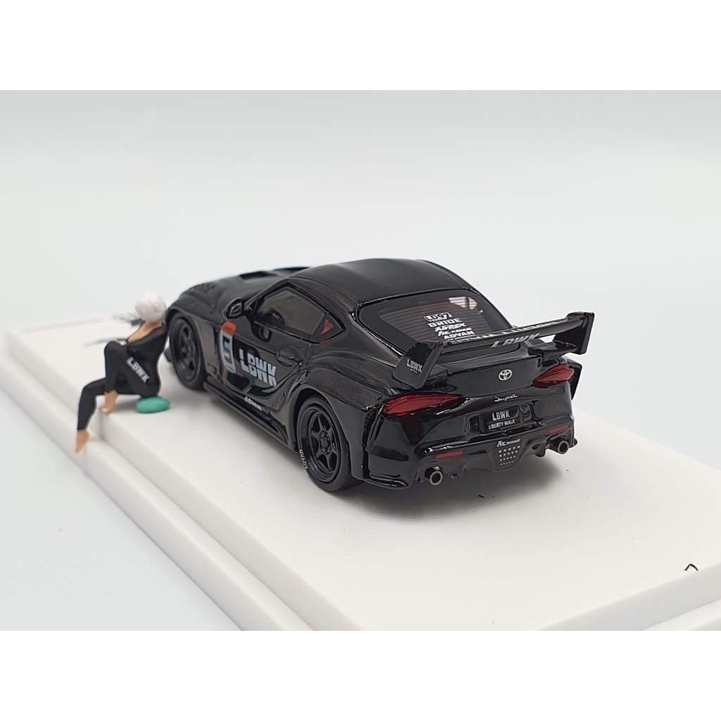 Xe Mô Hình Toyota Supra LBWK tỉ lệ 1:64 hãng Time Micro ( Đen )