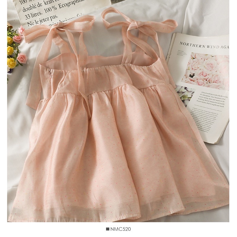 Cadie Top - Áo 2 dây dáng baby doll cột dây nơ