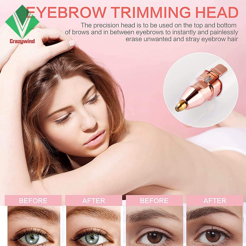 (Hàng Mới Về) Máy Cạo Lông Mày 2 Trong 1 Sạc Usb Cho Nữ | BigBuy360 - bigbuy360.vn