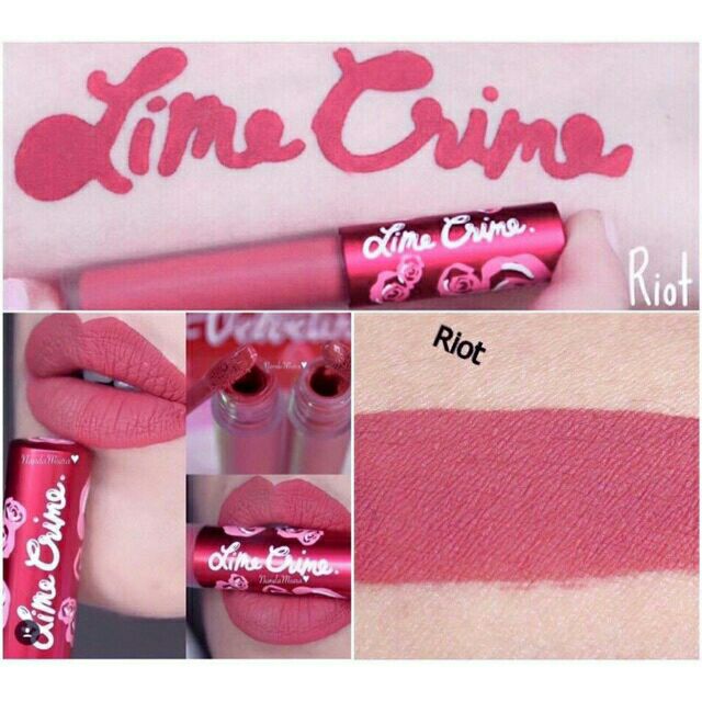 Lime Crime Velvetines Lipstick Riot son kem lì Limecrime 95%