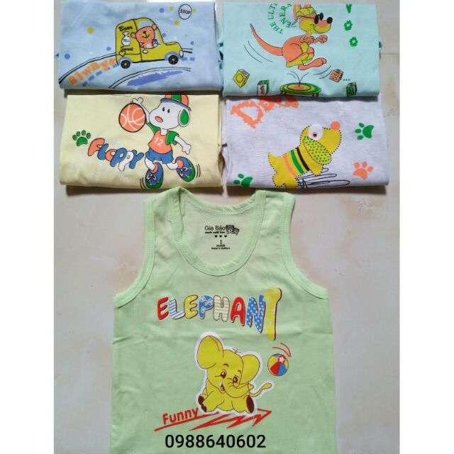 Áo ba lỗ cho bé, hàng đẹp 100% cotton (sỉ,lẻ)
